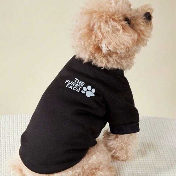 New PETSIN Dog "The Furry Face" Printed Crewneck Sweatshirt S, M, L - Picture 1 of 12